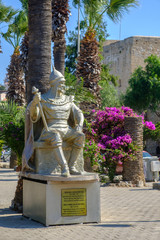 View of the monumentin in Cesme, Turkey