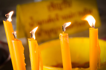 lighted candle
