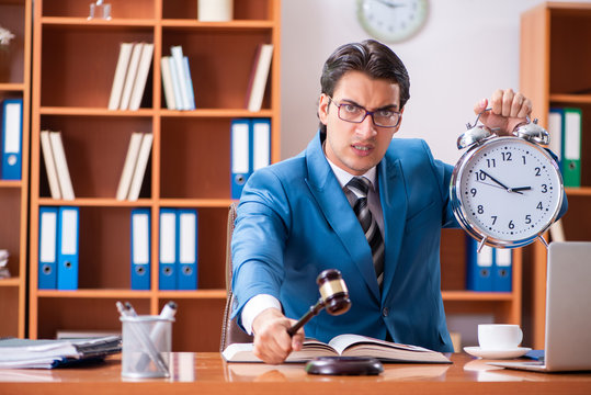 Lawyer working in the office