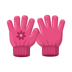 Obraz premium Vector illustration of glove and winter sign. Collection of glove and equipment stock vector illustration.