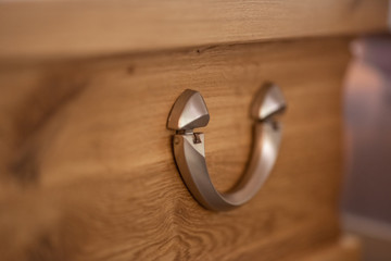 Detailaufnahme Sarg bei Bestatter