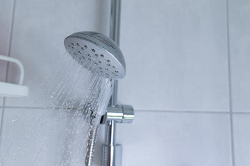 shower in the bathroom