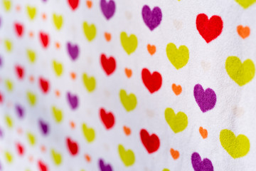 Heart pattern on textile