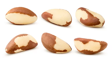 Door stickers Brasil brazil nut, isolated on white background, clipping path, full depth of field