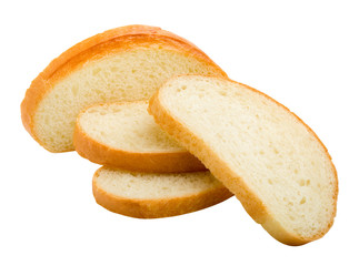 bread, long loaf, isolated on white background, clipping path, full depth of field