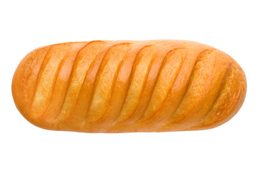 bread, long loaf, isolated on white background, clipping path, full depth of field