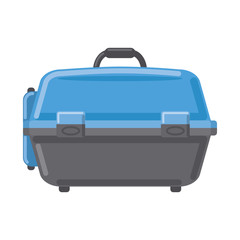 Vector illustration of suitcase and baggage symbol. Collection of suitcase and journey stock vector illustration.