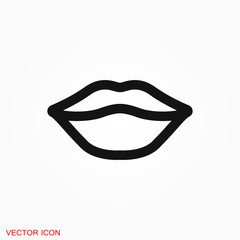Lips icon, kiss icon, logo, illustration, vector sign symbol for design