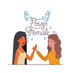 women with label power is female avatar character