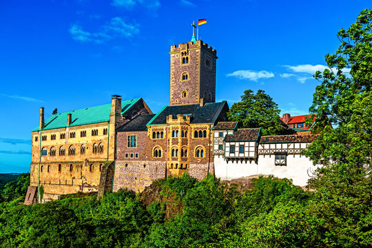 Wartburg Castle in Eisenach, Thuringia, Germany