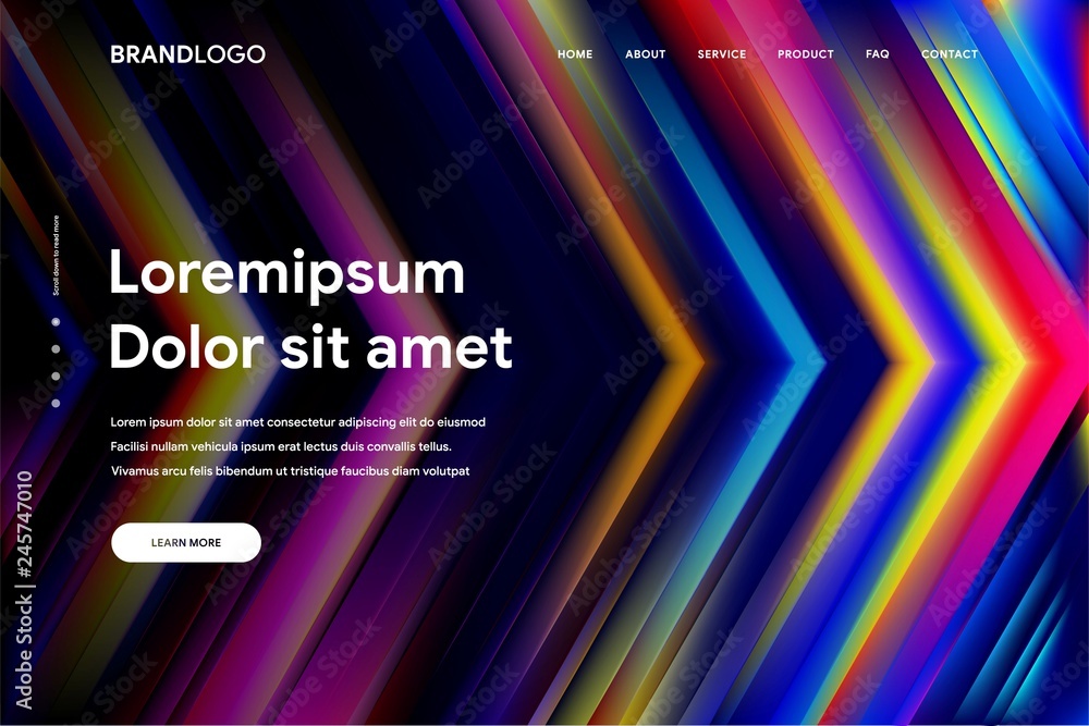Poster vector illustration of abstract gradient background and minimal modern design for landing page templ