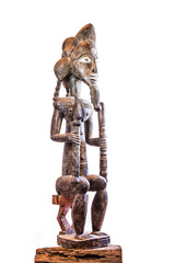 African ethnic wood carving from BAULE ethnic - IVORY COAST