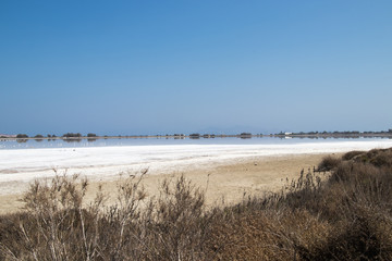Salt lake on the Greek island Kos