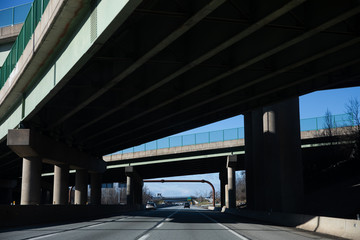 Under bridge on PA turnpike