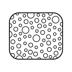 Sponge for washing. Subject of personal hygiene. Flat icon or object for design or web. Vector