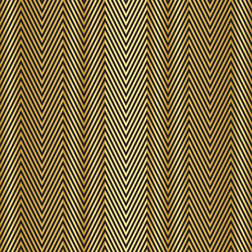 Seamless szigzag striped black and gold stripes pattern