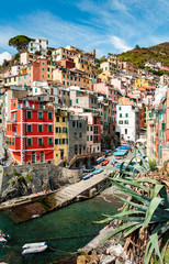 view of Riomaggiore from the sea