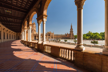 Fototapeta premium Plaza de Espana in Seville, Andalusia,Spain