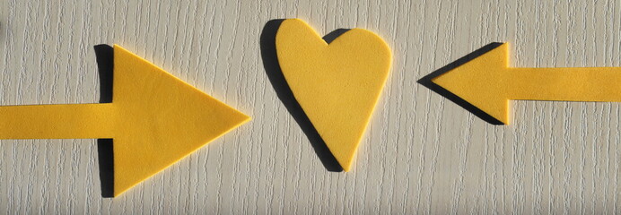 cuore giallo per San Valentino - gelosia