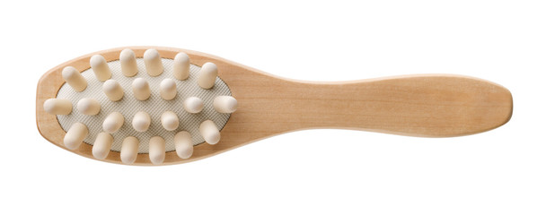 Single wooden massage brush