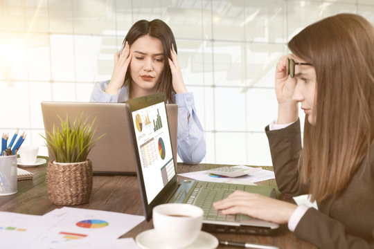 businesswoman working at office