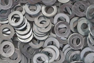 background texture set of galvanized rings