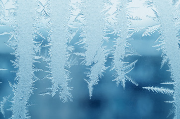 Abstract frosty pattern on glass, background texture