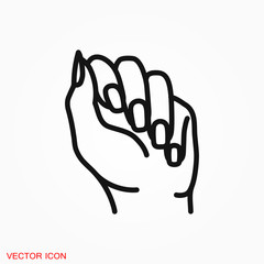 Manicure icon logo, illustration, vector sign symbol for design