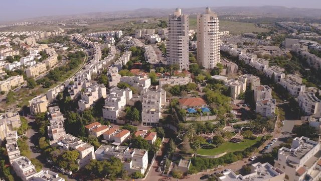 Modiin, Israel, 4k aerial drone footage