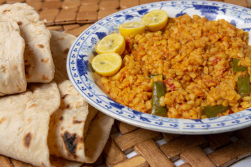 healthy traditional pakistani urad dal mash and chapati