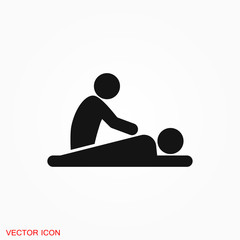 Massage Icon. spa vector logo, illustration, vector sign symbol for design