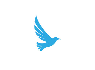 Bird eagle open wings flying logo