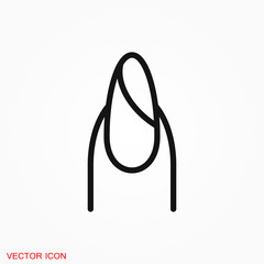 Nail icon logo, illustration, vector sign symbol for design