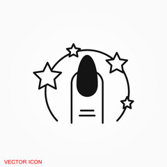 Nail icon logo, illustration, vector sign symbol for design