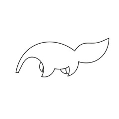 Anteater vector linear icon isolated on transparent background, Anteater transparency concept can be used for web and mobile