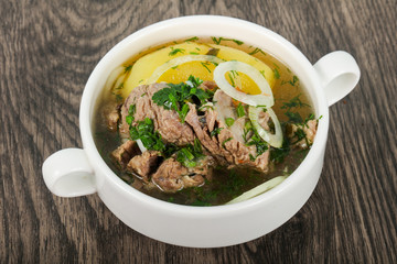 Caucasian meat soup - Hashlama