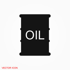 Oil drum container icon logo, illustration, vector sign symbol for design