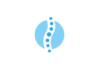 Circle sphere a spinal cord for medical logo
