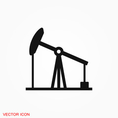 Oil pump icon logo, illustration, vector sign symbol for design