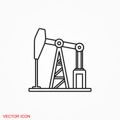 Oil pump icon logo, illustration, vector sign symbol for design