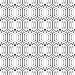 Vector seamless pattern of geometric shapes.