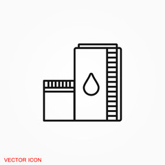 Oil storage tank icon logo, illustration, vector sign symbol for design
