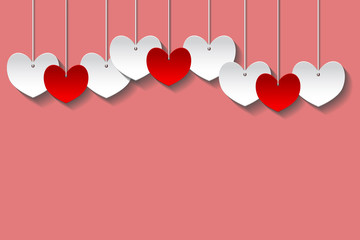 Background from hearts. St. Valentine's Day.