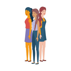 Fototapeta premium young women standing avatar character