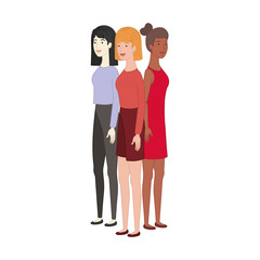 Fototapeta premium young women standing avatar character