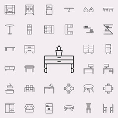 stool glyph icon. Furniture icons universal set for web and mobile