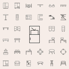 round table glyph icon. Furniture icons universal set for web and mobile