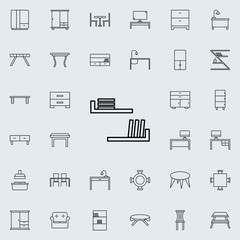 Door glyph icon. Furniture icons universal set for web and mobile