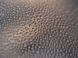 Water drops on the glass For design, textures and backgrounds.