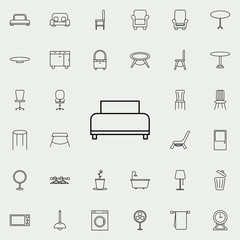 Fototapeta na wymiar bed glyph icon. Furniture icons universal set for web and mobile